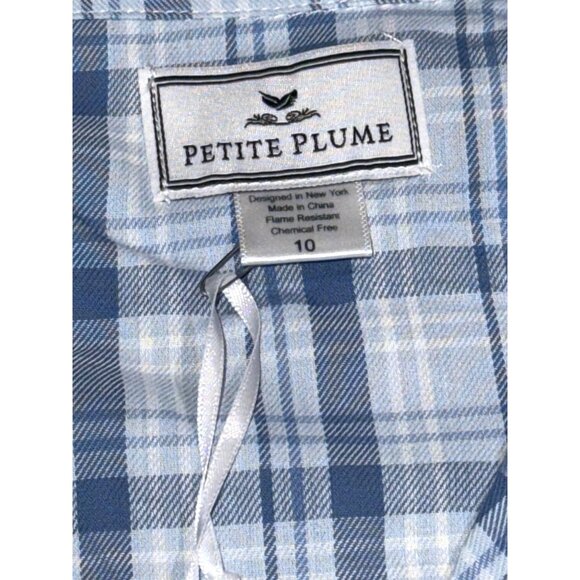 Petite Plume Boys Blue Plaid Pajama Set Size 10 - Cotton & Modacrylic - Picture 4 of 13